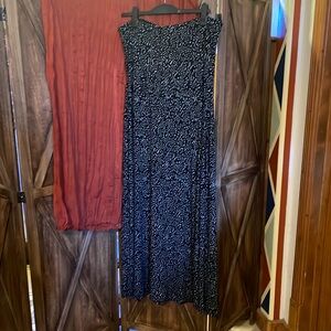 Banana Republic Black and White Patterned strapless dress XL